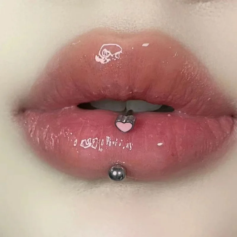 vertical labret piercing jewelry