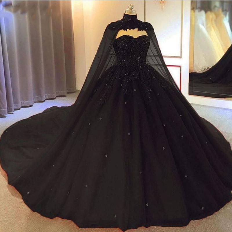 black wedding dresses