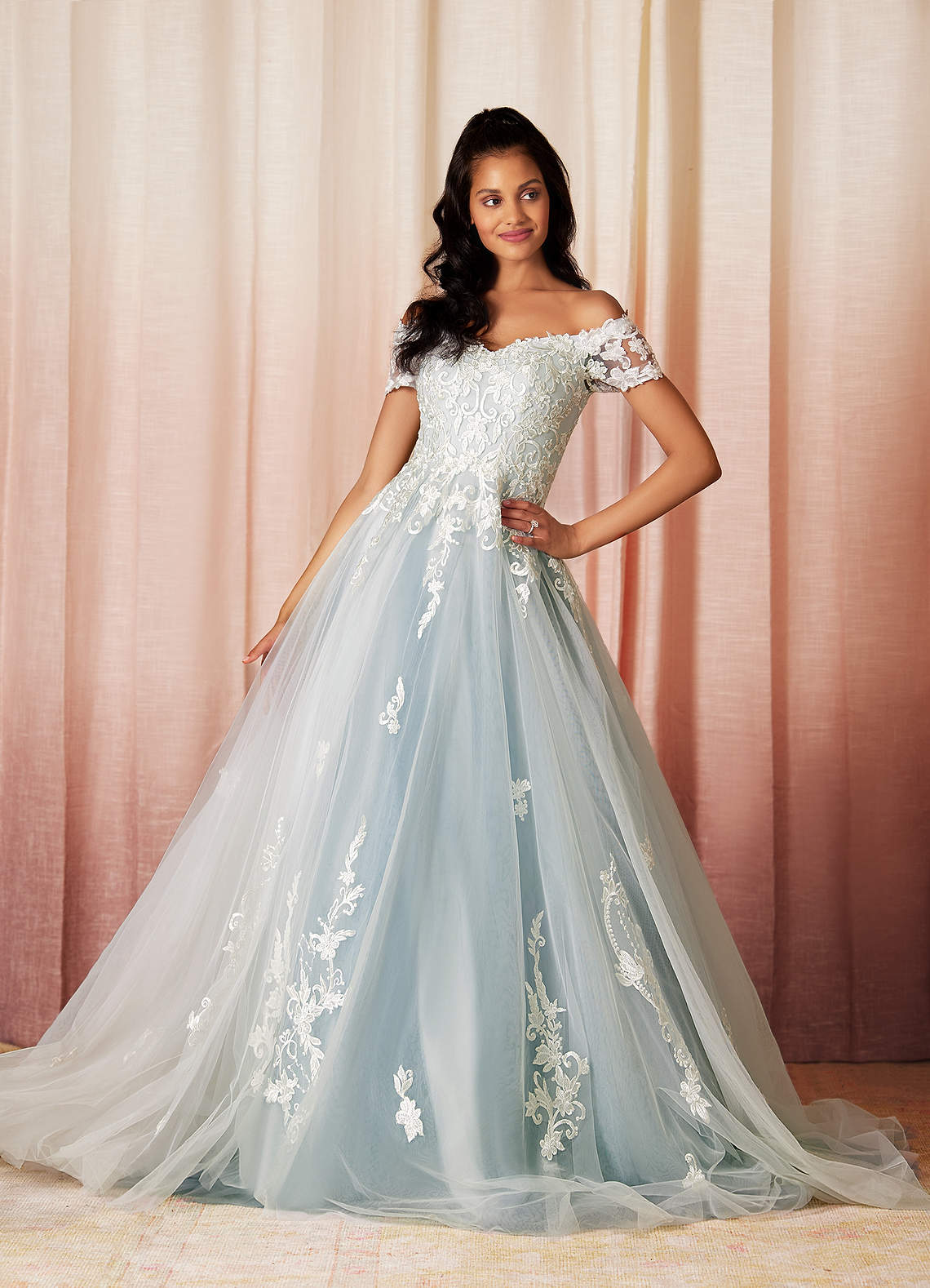 blue wedding dress