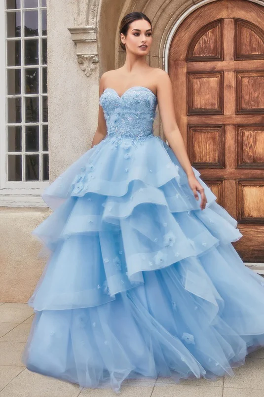 blue wedding dress