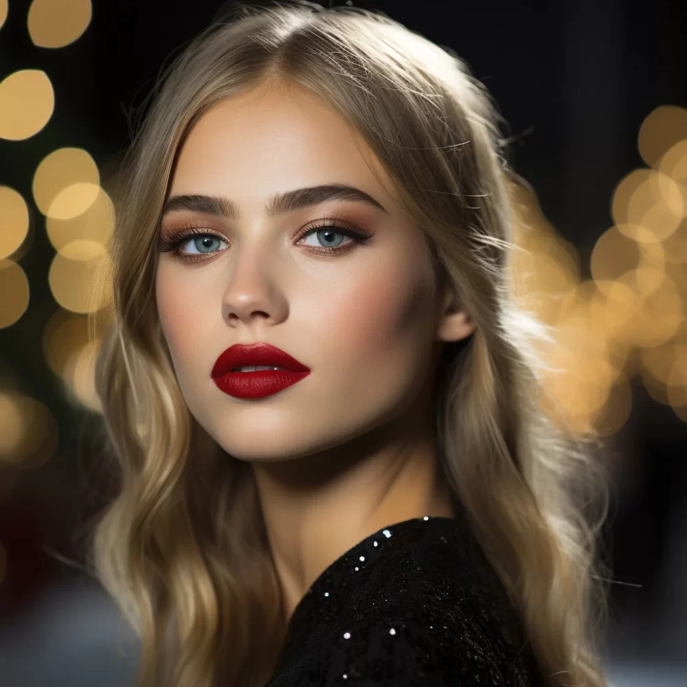 red lipstick makeup